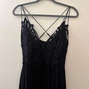 Free people Adella black mini dress